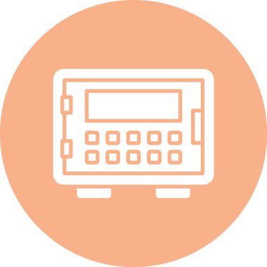 hesap makinesi web simgesi, basit vektör illüstrasyonu