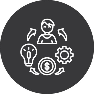 Fikir simgesi vektör illüstrasyonu