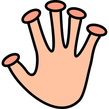 Doldurulmuş hayvan pençesi el simgesi - taslak biçimi