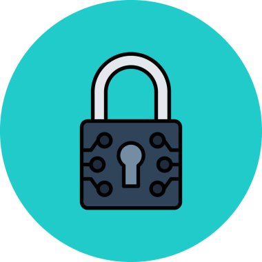 Kilit. Web simgesi basit illüstrasyon