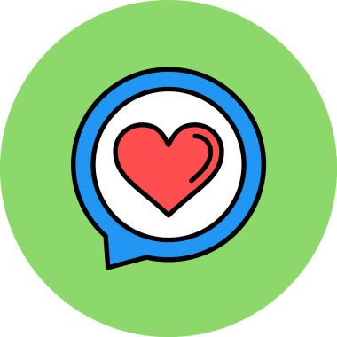 Aşk simgesinin vektör illüstrasyonu