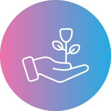 Bitki simgesinin vektör illüstrasyonu