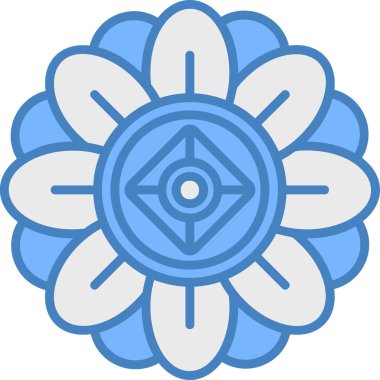 Mavi nilüfer çiçeği simgesi