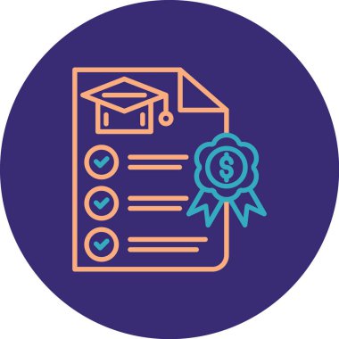 Sertifika. Web simgesi basit tasarım