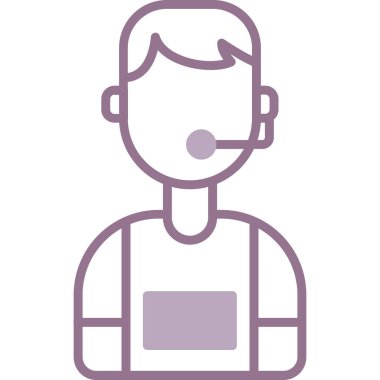 Müşteri servis simgesi vektör illüstrasyonu