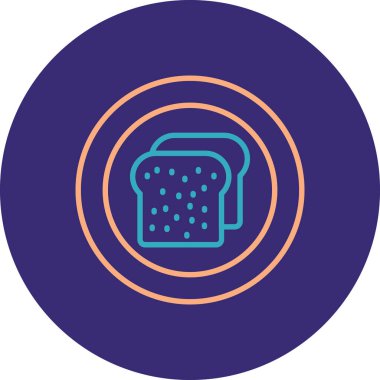 Ekmek. Web simgesi basit illüstrasyon