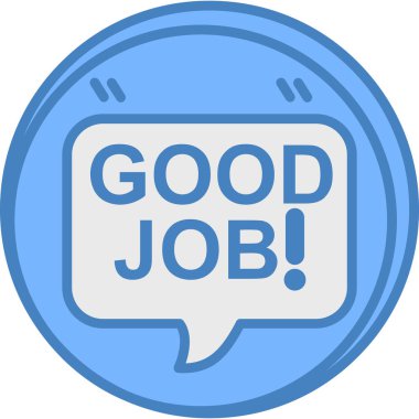 İyi işti. Web simgesi basit illüstrasyon