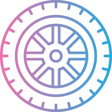 Tekerlek. Web simgesi basit illüstrasyon