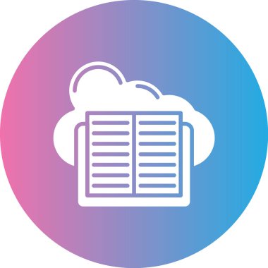 Bulut. Web simgesi basit illüstrasyon