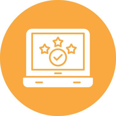 Dizüstü bilgisayar simgesi vektör çizimi