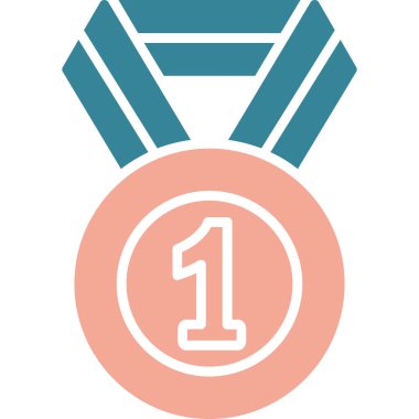 Madalya. Web simgesi basit illüstrasyon