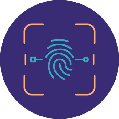 Parmak izi. Web simgesi basit illüstrasyon