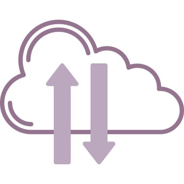 Bulut yükleme simgesi. Basit resimleme