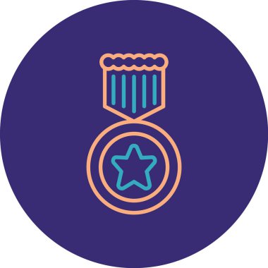 Madalya. Web simgesi basit illüstrasyon