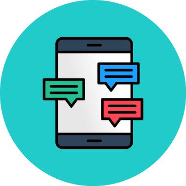 ileti ikonu vektör illüstrasyonu