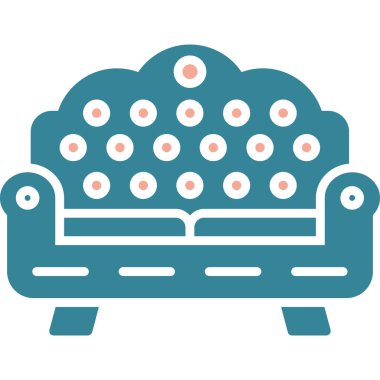 Koltuk simgesi, vektör illüstrasyonu