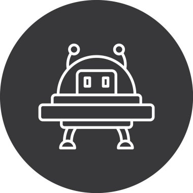 robot. Web simgesi basit illüstrasyon