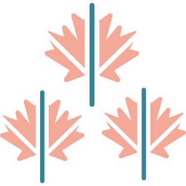 Akçaağaç simge vektör illüstrasyon tasarımı bırakır