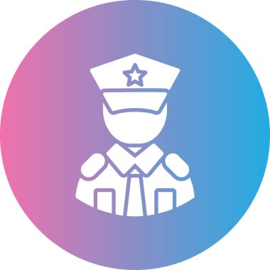 Polis. Web simgesi basit illüstrasyon