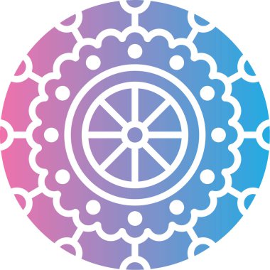 Dairesel bir tekerleğin vektör illüstrasyonu