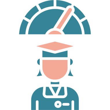 mezuniyet simgesi vektör illüstrasyonu