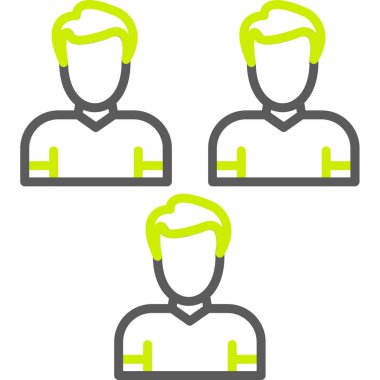 kullanıcı avatar simgesi seti. vektör illüstrasyonu