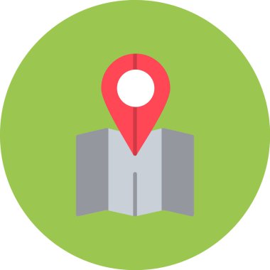 konum haritası gezinme simgesi düz biçimli