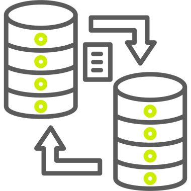 sunucu veritabanı vektörü simgesi