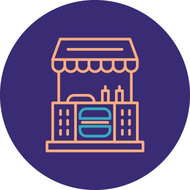 Dükkan. Web simgesi basit illüstrasyon