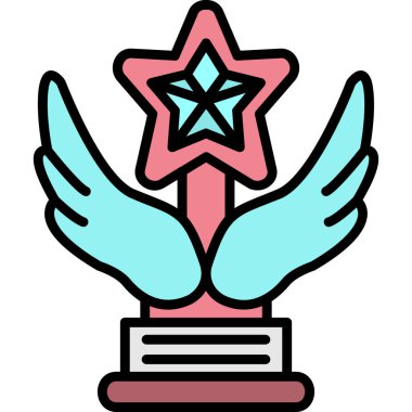 Madalya. Web simgesi basit illüstrasyon