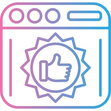 başparmak vektör simgesi modern illüstrasyon