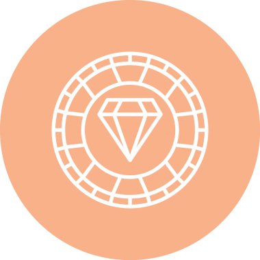 güzel kristal vektör çizgisi simgesi