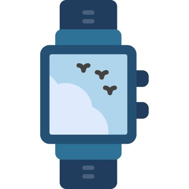 akıllı saat teknolojisi izole edilmiş simge