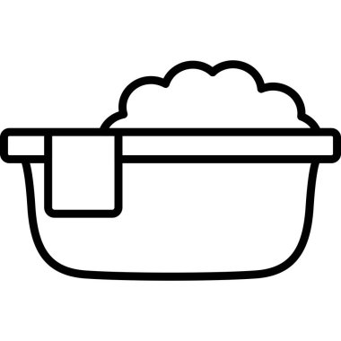 kova temizleme vektör çizgisi simgesi