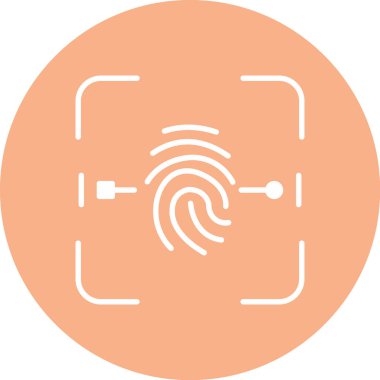 vektör parmak izi düz biçim simgesi