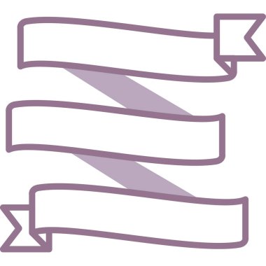 kurdele simgesi, vektör illüstrasyonu basit tasarım