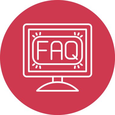 Faq simge vektör illüstrasyonu