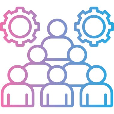 Takım çalışması simgesi vektör illüstrasyonu