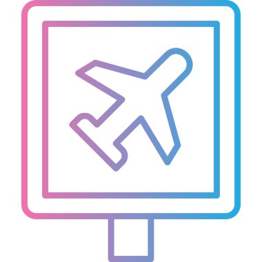 Havaalanı simgesinin vektör illüstrasyonu