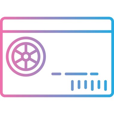 Kredi kartı ikonu vektör illüstrasyonu