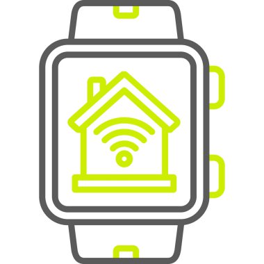 Akıllı ev. Web simgesi basit illüstrasyon