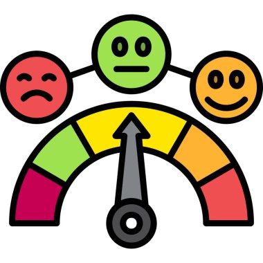 Müşteri derecelendirme rengi vektör illüstrasyonu