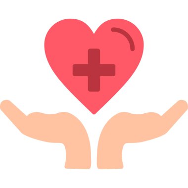 Sağlık hizmeti tıbbi yardım simgesi - ana hatları biçiminde