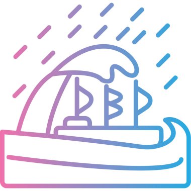 Tekne simgesinin vektör illüstrasyonu