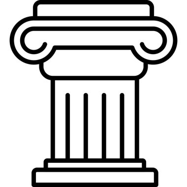 Sütun simgesi, vektör illüstrasyonu