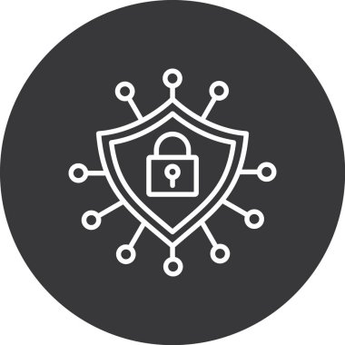 güvenlik simgesi vektör illüstrasyonu