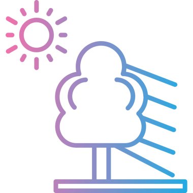 Bir ağaç simgesinin vektör illüstrasyonu