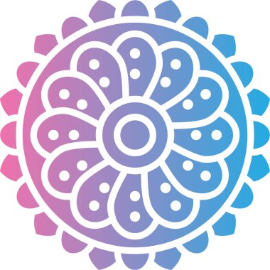 Çiçek süslemesinin vektör çizimi