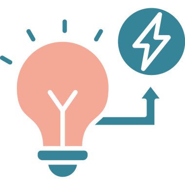 Elektrik var. Web simgesi basit tasarım