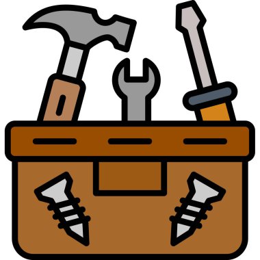 Bir karikatür elin vektör illüstrasyonu - çizilmiş araçlar